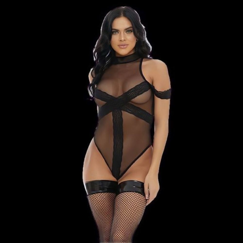 Lace Me Close Sheer Teddy​​​